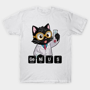 Genius Funny Cat T-Shirt